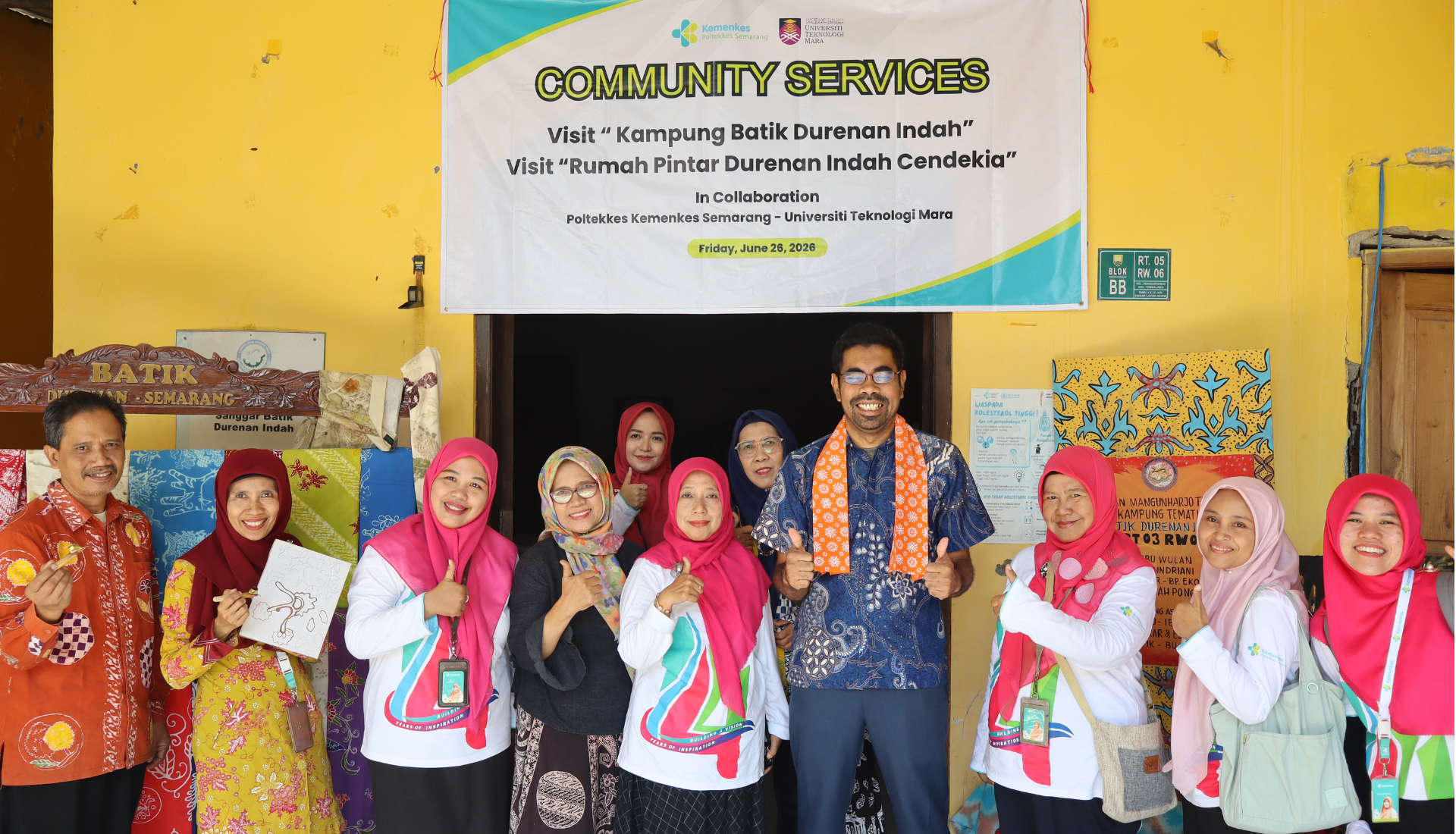 Semarang, Indonesia (26 Juni 2026) - Community Service Collaboration RMIK Poltekkes Kemenkes Semarang and Universiti Teknologi Mara